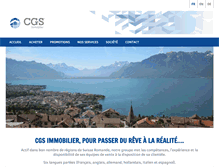 Tablet Screenshot of cgs-immobilier.ch